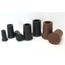 Gummi f. Gehstock in verschieden Größen, in schwarz und braun erhältlich